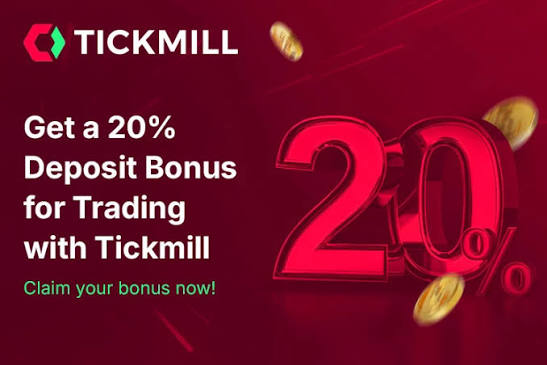 Khuyến mãi Tickmill: bonus nạp tiền 20%